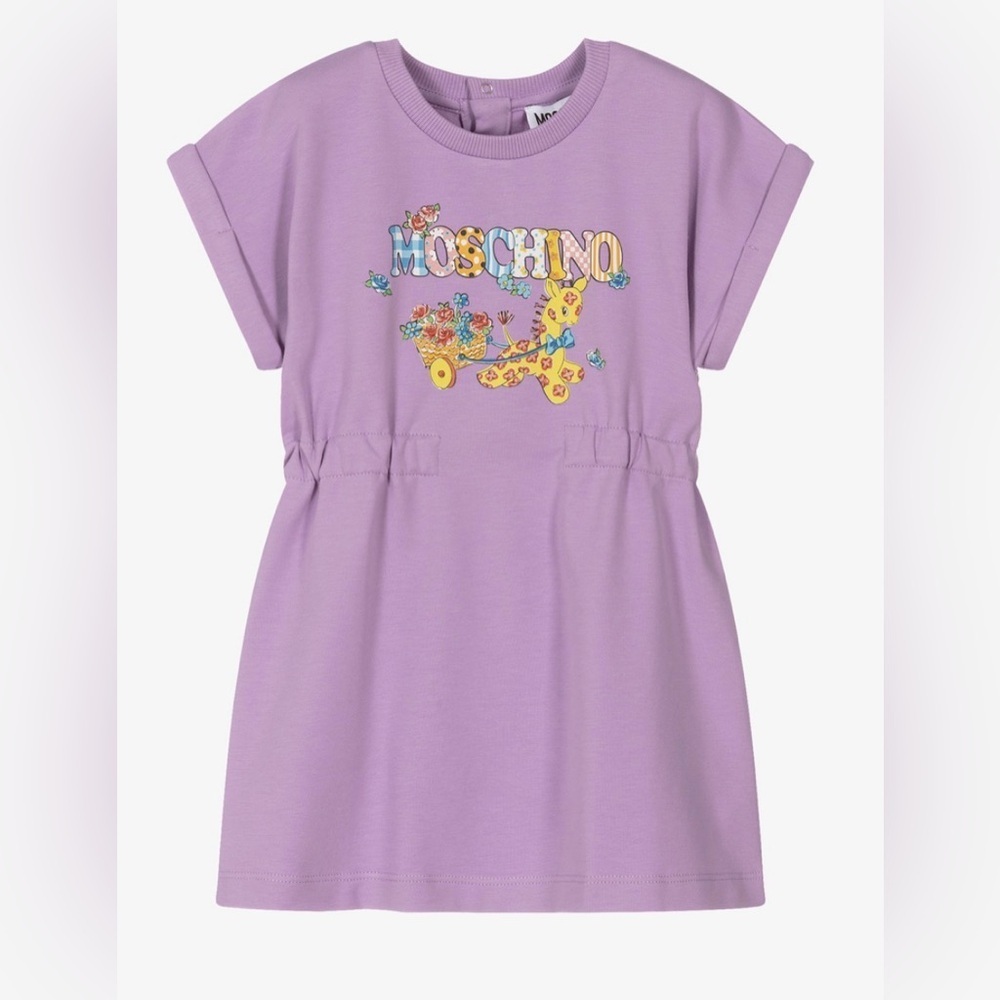 Moschino Kids Baby cotton-blend dress Lilac